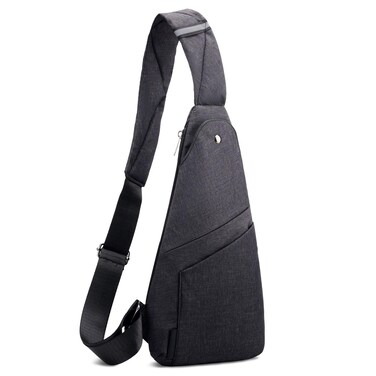 Strangefly Lightweight Sling Bag for Men Slim Crossbody Purse Small Shoulder Backpack Anti-Theft Side Chest Bags Black