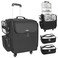 Relavel Rolling Makeup Train Case, Hairstylist Traveling Bag with 4 Wheels, Heat Insulation Full Layer, Adjustable Dividers, Hair Tools and Cosmetics Storage Organizer Trolley Suitcase Makeup Cart