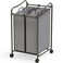 Simple Houseware 2 Bags Laundry Sorter, Dark Grey
