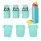 Ice Cube Tray for Owala FreeSip,3 Silicone Ice Cube Maker With Lid for Tumbler,Water Bottle for Chilling Whiskey, Cocktails, Drinks, Coffee, Easy Fill and Release Hollow Cylinder Ice Molds (Green)