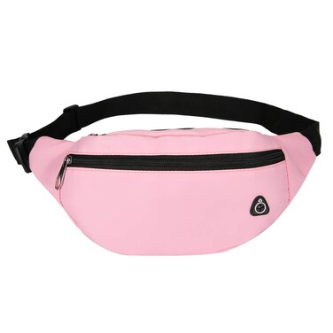 DAITET Fanny Pack Waist Pack Bag for Men, Women, Kids, Waist Bag Adjustable Belt, Waterproof Travel Bag, Running Bag (Glossy pink)