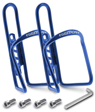 Aduro Bike Water Bottle Holder Aluminum Cage, [2X Pack] Bicycle Water Bottle Mount Lightweight for Cycling Fits Any Bike with Easy Installation (Red)