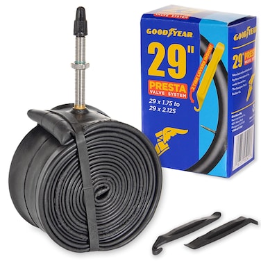 Goodyear 48mm Presta Valve Bicycle Tube   29 Inch Bike Tire Tube with Butyl Rubber   Dependable Mountain Bicycle Tire Tube for Premium Cycling   29 X 2.1/2.4