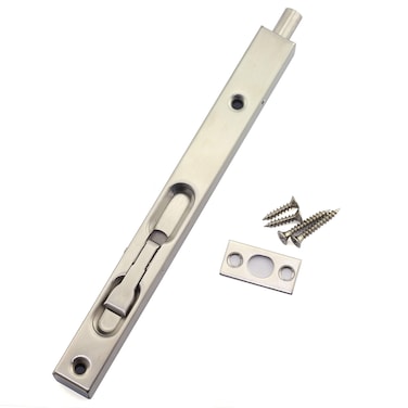 Tegg 8 Inch Lever Action Flush Bolt Latch 304 Stainless Steel Furniture Hardware Fitting Security Door Guard Concealed Slide Bolt Lock