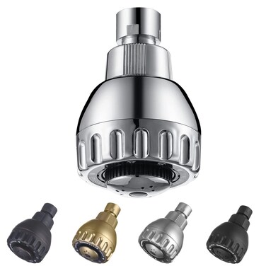 TECHZM High Pressure Shower Head 3 Settings Fixed Showerhead 2.5 Inch High Flow Bathroom Showerhead Chrome