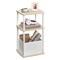 SONGMICS HOME Side Table, 3-Tier Nightstand with Storage, End Table with Fabric Basket, for Bedroom, Living Room, Steel Frame, Superfast Toolless Assembly, Modern, Natural Beige ULET286N01