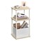 SONGMICS HOME Side Table, 3-Tier Nightstand with Storage, End Table with Fabric Basket, for Bedroom, Living Room, Steel Frame, Superfast Toolless Assembly, Modern, Natural Beige ULET286N01
