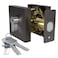 TITANTON 1903 - Modern Deadbolt Door Lock Set with Keys and Adjustable Latch in Polished Chrome Finish