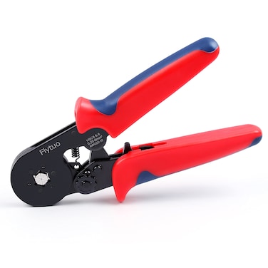 Flytuo Hexagonal Crimping Tool, AWG23-10 HSC8 6-6 Self-adjusting Ratchet Wire Ferrule Crimper Plier for Wire Terminals Cables End-sleeves