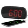 Coby Digital Dual Alarm Clock with FM Radio - Large LED Display Bedside Clock with Battery Backup, USB Phone Charger, Volume, Dimmer, 20 Memory Presets, Snooze, 12/24H, Travel, Home, Office