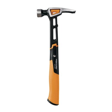 Fiskars Pro IsoCore 16 oz Finishing Hammer (13.5") - with Rip Claw and Shock-Absorbing Grip - Good for Mounting Cabinets, Adding Trim, and other Detail Work - Construction and Home Improvement Tools