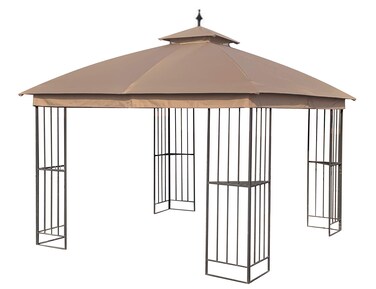 Canopy Top for Garden Treasures 10 ft x 10 ft Brown Metal Square Semi- Gazebo Model #L-GZ038PST-F (Tan) (Fabric TOP ONLY)