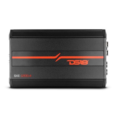DS18 SXE-1200.4/BK Car Amplifier Stereo Full-Range Class A/B 4-Channel 60x4 RMS @4 OHM 1200 Watts - Powerful and Compact Amp for Speakers in Car Audio System
