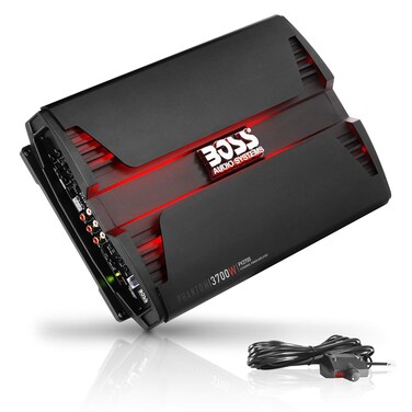 BOSS Audio Systems PV3700 5 Channel Car Stereo Amplifier &ndash; 3700 High Output, 5 Channel, 2/4 Ohm Stable, Low/High Level Inputs, High/Low Pass Crossover, Full Range, Bridgeable, for Subwoofer