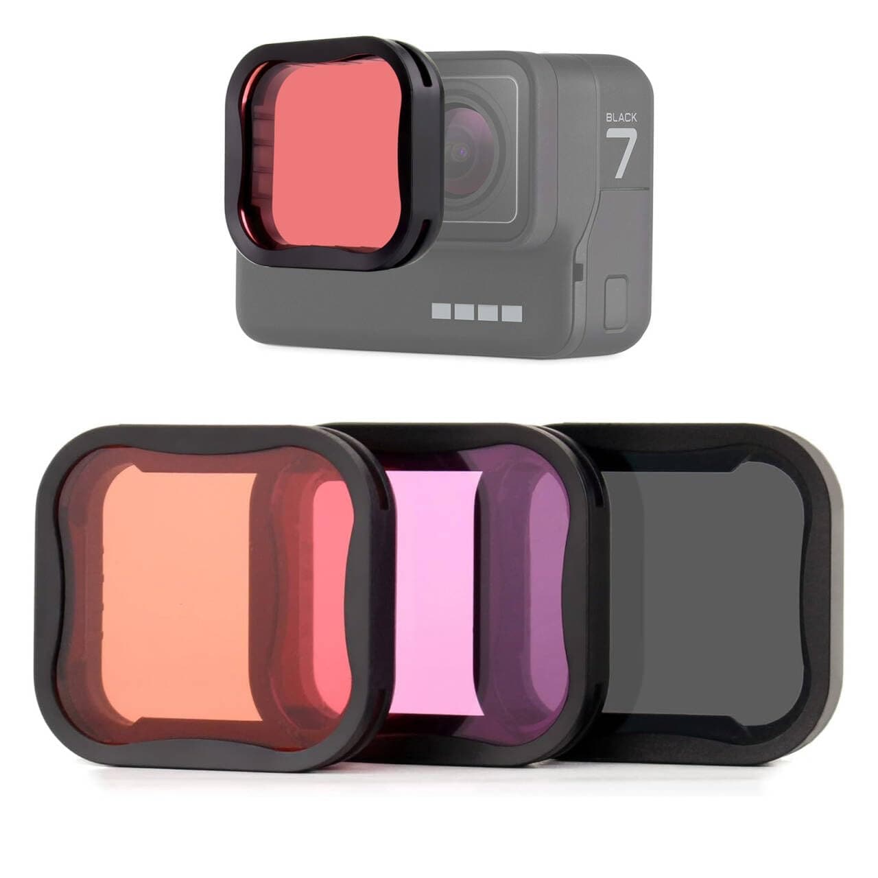 gepuly Gepuly 3 Pack Camera Lens Filter Set For Gopro Hero 5 6 7 Hero 2018 Used