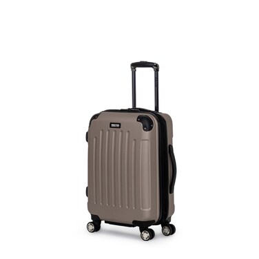 Kenneth Cole REACTION Renegade Luggage Expandable 8-Wheel Spinner Lightweight Hardside Suitcase, Champagne, 20-Inch Carry On
