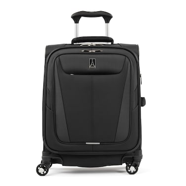 Travelpro Maxlite 5 Softside Expandable Carry on Luggage with 4 Spinner Wheels, Lightweight Suitcase, Men and Women, International, Black, Carry on 19-Inch