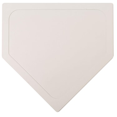 Crown Sporting Goods - Throw Down Baseball Home Plate - Thin Rubber Bases - Great for Baseball, Softball, and Kickball Games and Practice