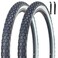 24" 26" Bike Tire 24 x 2.125/26 x 2.125 Inch Folding Replacement Bicycle Tire for Beach Cruiser Bike (Pair White Sidewall with tire Lever)