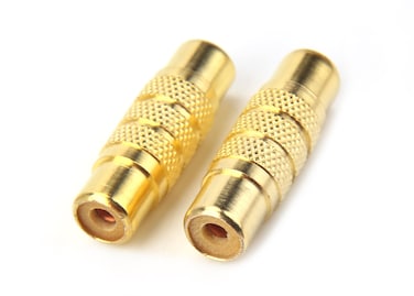 Devinal RCA Coupler, RCA Female to RCA Female Adapter Gold Plated RCA A/V Joiner Gender Changer Video Audio Converter (2 Pack)