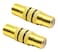 zdyCGTime (2-Pack Gold Plated Audio Video RCA Female to RCA Female Coupler Adapter A/V Joiner Video and Audio Coupler Metal Adapter (Gold) (1 RCA-Black Circle)