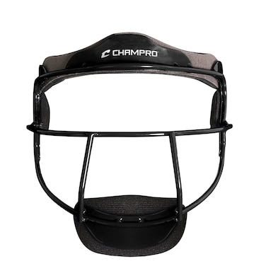 CHAMPRO womens Steel Frame Softball Facemask, Black, Adult US