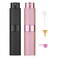 Tekson 2PCS 8ml Travel Perfume Atomizer Refillable, Mini Cologne Spray Bottle Empty, Portable Sprayer (Black &amp; Pink)