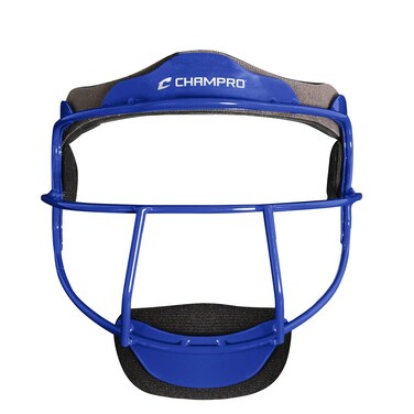 CHAMPRO The Grill Defensive Fielder's Protective Steel Frame Softball Face Mask, Royal (CM01), Adult