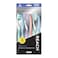 Reach Essentials Toothbrush with Toothbrush Covers, Multi-Angled Medium Bristles, Contoured Handle, Tongue Scraper, 6 Count