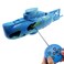 Tipmant Mini RC Submarine Toys Remote Control Boat Electric Swim Diving Fish Tank Water Tube Kids Birthday Gifts (Blue)