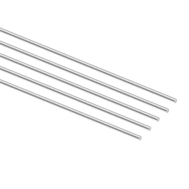 Sutemribor 3mm x 300mm Stainless Steel Model Straight Metal Round Shaft Rods 5 Pieces