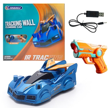 NSUKAKULU The Infrared Wall Climbing Car Can Freely Switch Between Wall Climbing and Ground Modes, a Fresh and Exciting Indoor Game for Boys and Girls (Blue Infrared Wall Climbing car)