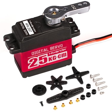 Hiwonder 25KG High Torque Digital Servo Motor Full Metal Gear, Metal Case Servo Waterproof for RC Mode DIY,Control Angle 270&deg;