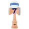 Kendama USA - Kaizen Triple Stripe Kendamas - for Players of All Levels, Carrying Bag Included (White &amp; Blue)