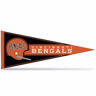 Rico Industries NFL Football Cincinnati Bengals Retro 12" x 30" Felt Wall D&eacute;cor Pennant - Great for Home/Bed Room/Man Cave D&eacute;cor