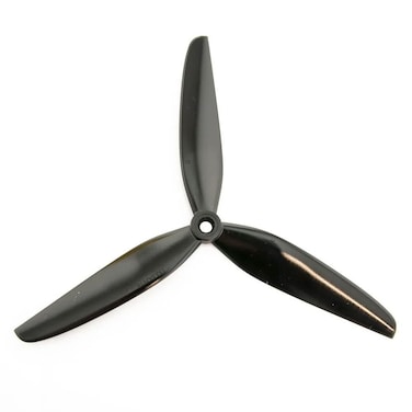 8pcs HQProp 7X3.5X3V1S 7 Inch 3-Blade Propellers Set (4X CW / 4X CCW) Poly Carbonate (Black)
