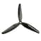 8pcs HQProp 7X3.5X3V1S 7 Inch 3-Blade Propellers Set (4X CW / 4X CCW) Poly Carbonate (Black)