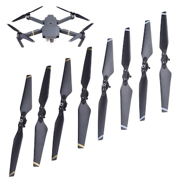 CamKix Propellers for DJI Mavic Pro - 2 Sets (8 Blades) - Black - Quick Release Foldable Wings - Flight Tested - Essential DJI Mavic Pro Accessory - Excellent Reliability and Responsiveness