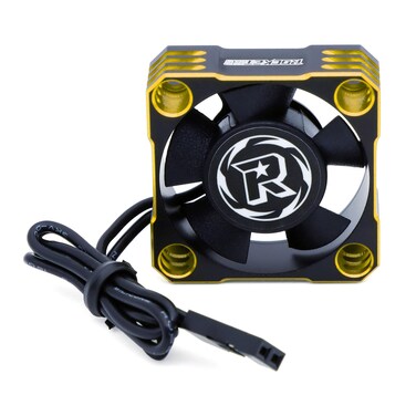 Surpass Hobby Alumimium Motor Cooling Fan 30x30mm Rc Heatsink 28000RPM ESC Cooling Fan for 540 Motor RC Car1/8 1/10 Scales (Gold)