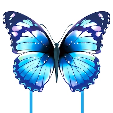 Mint's Colorful Life Butterfly Kite for Kids &amp; Adults Easy to Fly, Large Single Line Kites with 300ft String Handle (Blue)