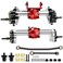 GLOBACT for 1/24 FCX24 Portal Front Rear Axles Set Increase Differential &amp; Diff Locker All Metal Axles for FMS FCX24 Power Wagon Smasher Lemur K5 Blazer FCX18 LC80 Upgrade (Silver)