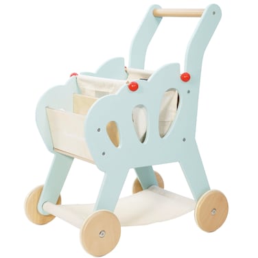 Le Toy Van - Educational Wooden Toy Role Play Grocery Store Shopping Trolley   Boys Or Girls Pretend Play Supermarket Playset - for Ages 3+
