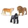 Terra by Battat &ndash; Realistic Animal Figurines &ndash; Plastic Jungle Animals (5"Lion, 4"Tiger &amp; 3"Gorilla) &ndash; Collectible Animal Toys for Kids and Toddlers 3+