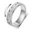 AmorArtSky Anxiety Ring for Women Men,Titanium Stainless Steel Spinner Ring,5 Colors,6MM,Size 6-10,3 Styles Anxiety Ring-Moon Star,Sandblasted Finished,Hollow Outer