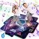 DEVBEST 2024 Upgraded Dance Mat for Kids Light-Up, Multi-Button Dance Pad with Wireless Bluetooth, LED Lights, Adjustable Volume &amp; Music, Built-in Music 5 Game Modes, Ideal Birthday for 3-12 Year Olds