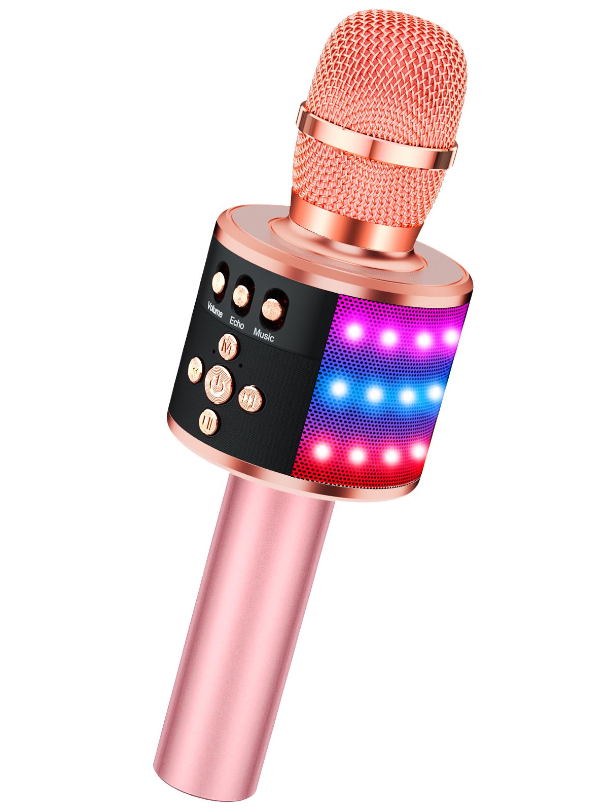 Bonaok Bonaok Bluetooth Wireless Karaoke Microphone rose gold