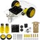 The perseids DIY Robot Smart Car Chassis Kit with Speed Encoder, 2 Wheels and and Battery Box for Arduino/Microbit/Raspberry Pi for Adult Age 16+ (2 Wheels)