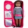 Doll Storage Carrying Case - (Pink Polka Dot) for Any 18" Doll - Organizer Storage Traveling Accessories Case w Clear Window, Zipper, and Carrying Strap, Great Gift for Girls &amp; Doll Collectors