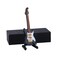 Dselvgvu Wooden Miniature Electric Guitar with Stand and Case Mini Musical Instrument Replica Dollhouse Accessories Model Christmas Ornament Birthday Gift (Black, 3.92"x1.24"x0.37")