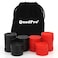 QuadPro Wooden Checkers Pieces Only, 24 Wood Checkers Pieces with Storage Bag, Premium Wood Pieces for Backgammon, Ideal for Replacement or Spare Pieces (1.06&rdquo;Diameter -Black&amp;Red)